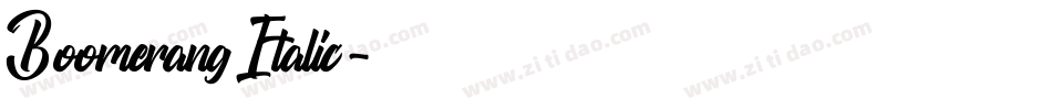 Boomerang Italic字体转换
